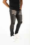 Solutus Ripped Painted Jean (Black)