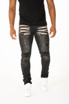 Solutus Ripped Painted Jean (Black)