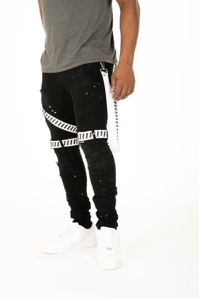 Solutus Strap Jean (Black/White)