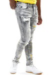 Switch Painted Ripped Jean (Ice Grey/Yellow)