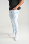 Spark Ice Blue Ripped Jean