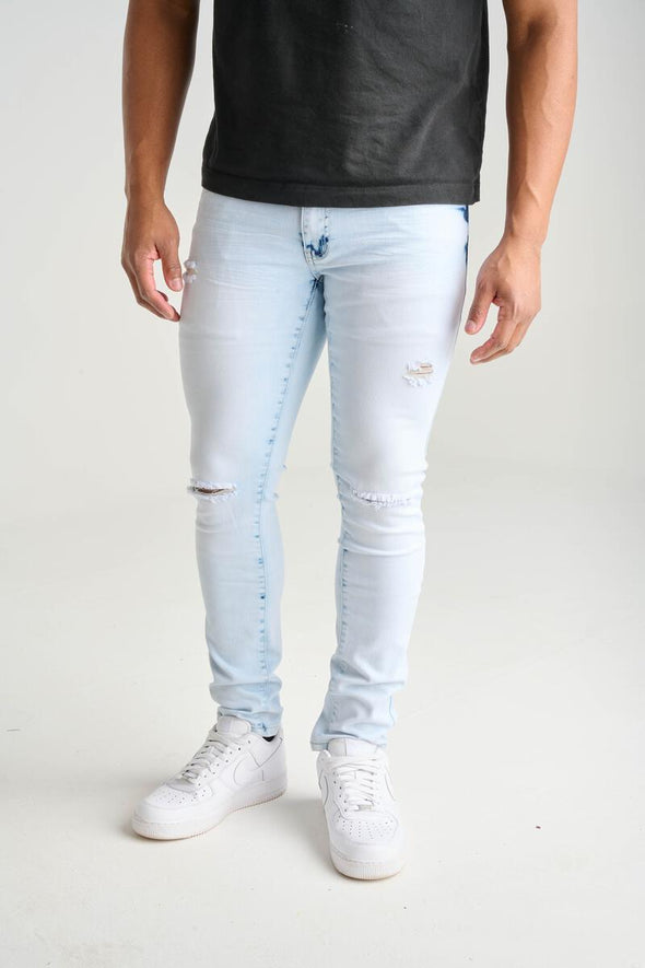 Spark Ice Blue Ripped Jean