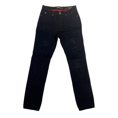 Switch Straight Fit Ripped Jean (Jet Black)