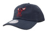 Mitchell & Ness Chicago Bulls Linen Slouch Dad Hat (Dark Grey) - Fashion Landmarks