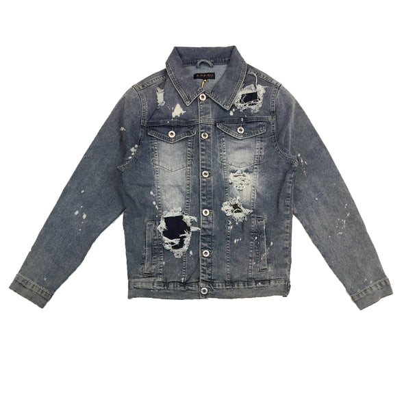 M.Society Ripped Denim Jacket (Blue)