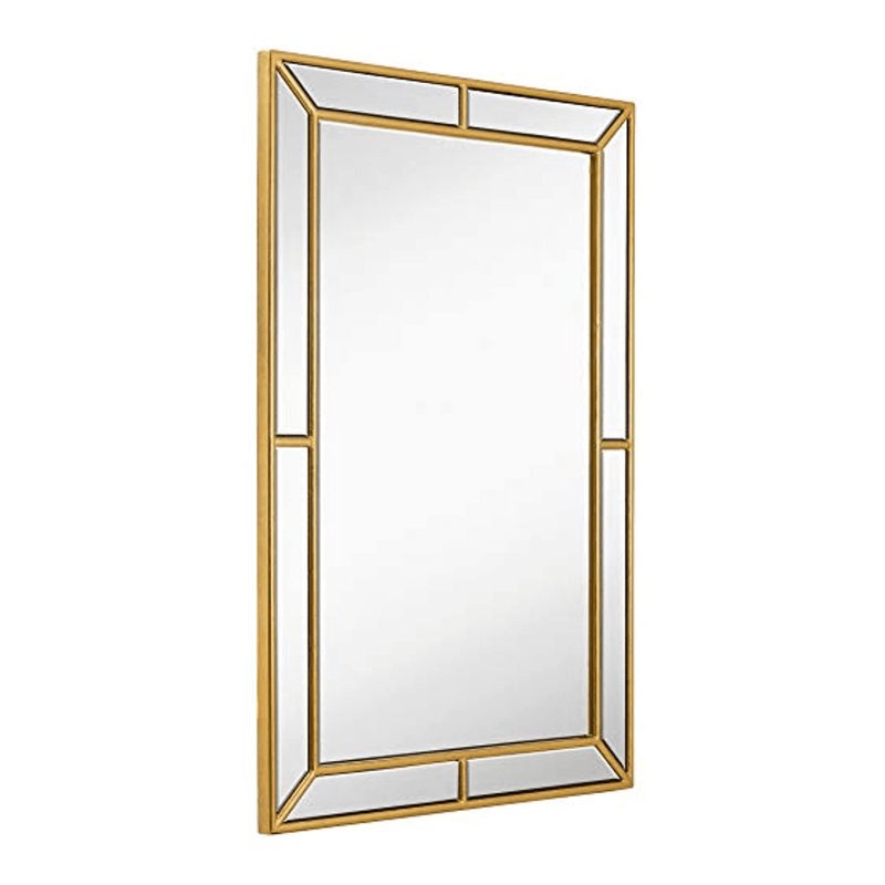 Gold Frame Bathroom Mirror for Vanity Hamilton Hills 24 x 36 Inlaid Mirror Panel Gold Wall Mirror