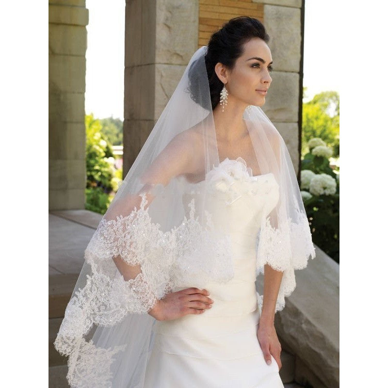 Applique Lace Cheap Bridal Veils For Wedding Accessories Hot Sale