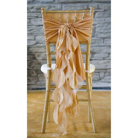 gold curly willow chair sash