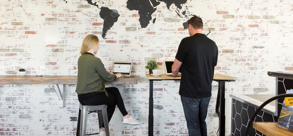 Standing Desks at Coffee Shop