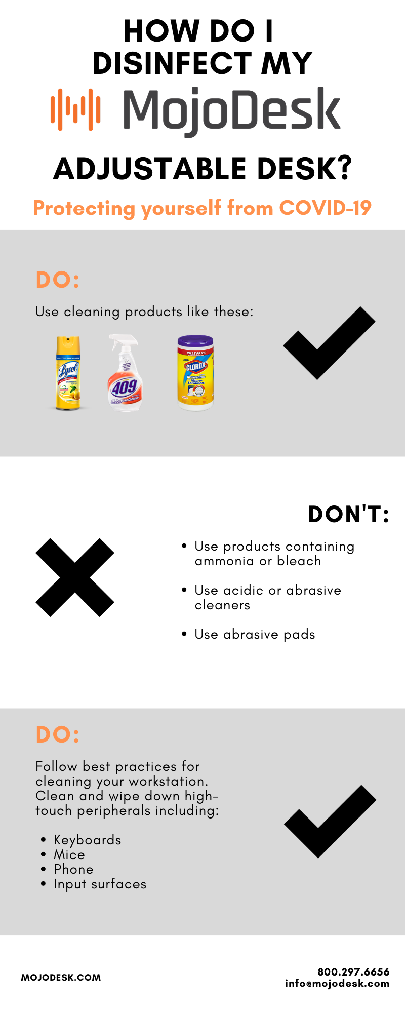 Cleaning Disinfecting MojoDesk Guide COVID19