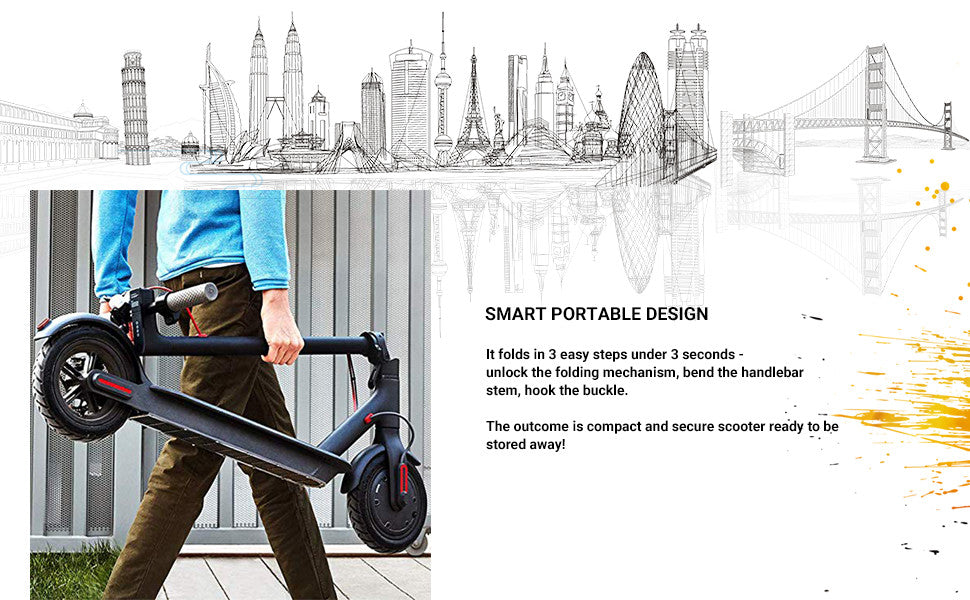 foldable and portable electric scooter