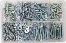 M6 Hardware Assortment Setscrews, Nuts & Flat Washers