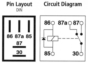 micro relay 5 pin electrical drawing