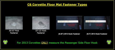C6 Corvette Floor Mats Fastener Types