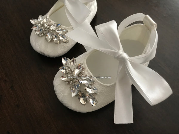 white christening shoes girl