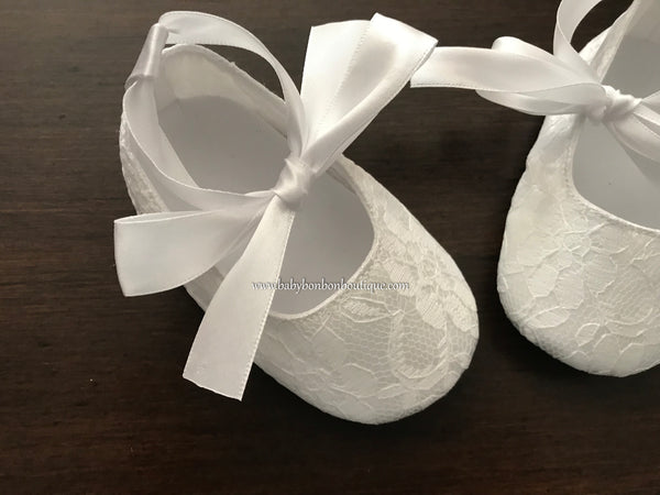 white baptism shoes