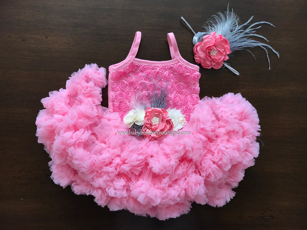pink fluffy dress