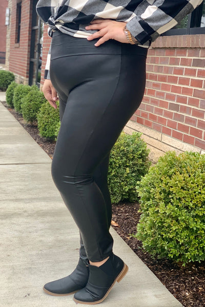 curvy leather pants