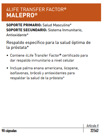 los beneficios de 4Life Transfer Factor MalePro