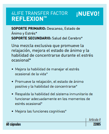 los beneficios de 4Life Transfer Factor Reflexion