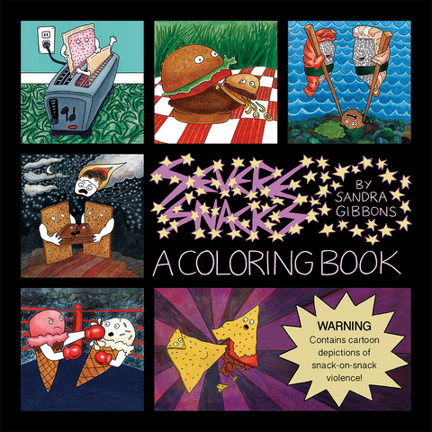 severe snacks coloring book cover