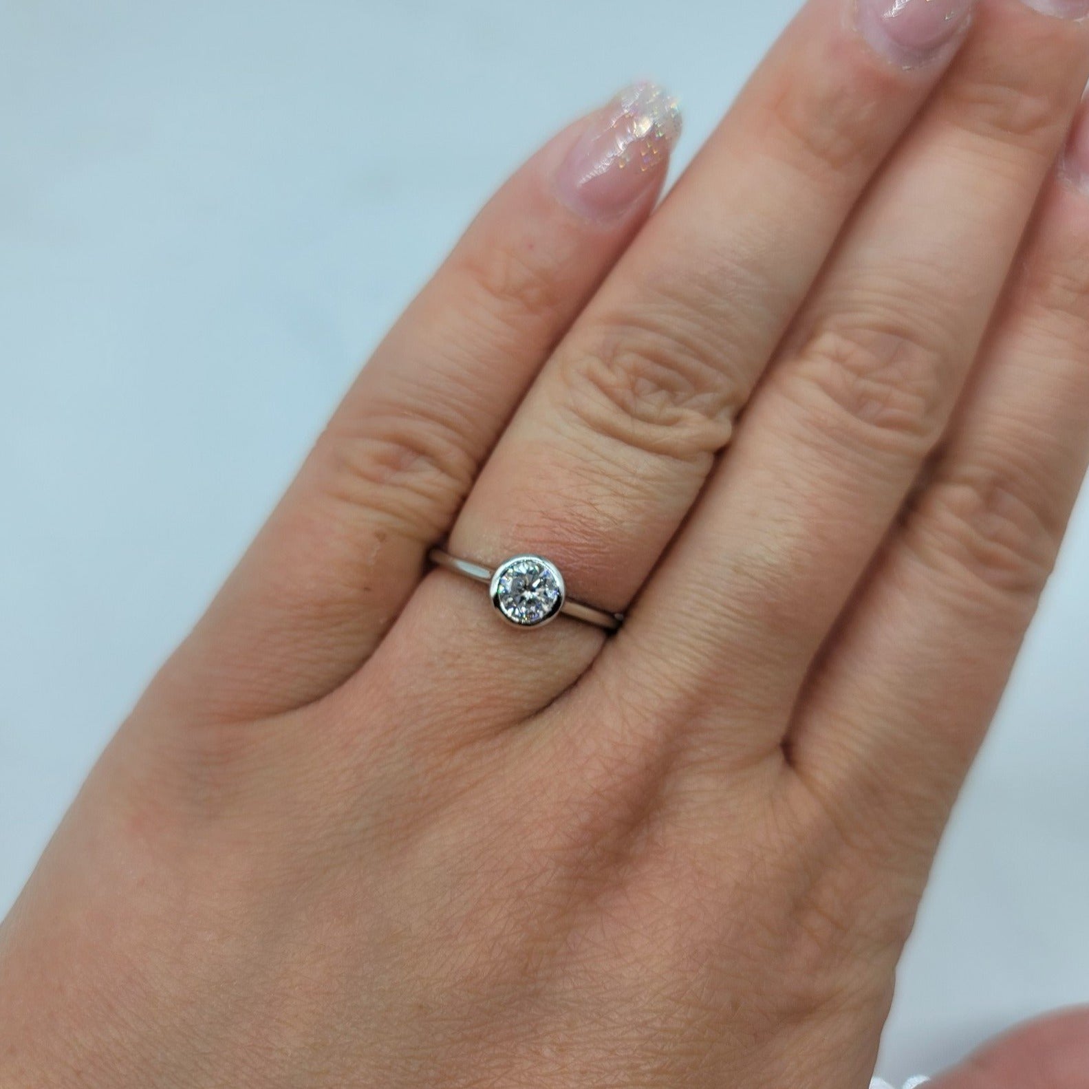 'Bespoke' Bezel Set Solitaire Engagement Ring | 0.51ct | SZ 6.5 |