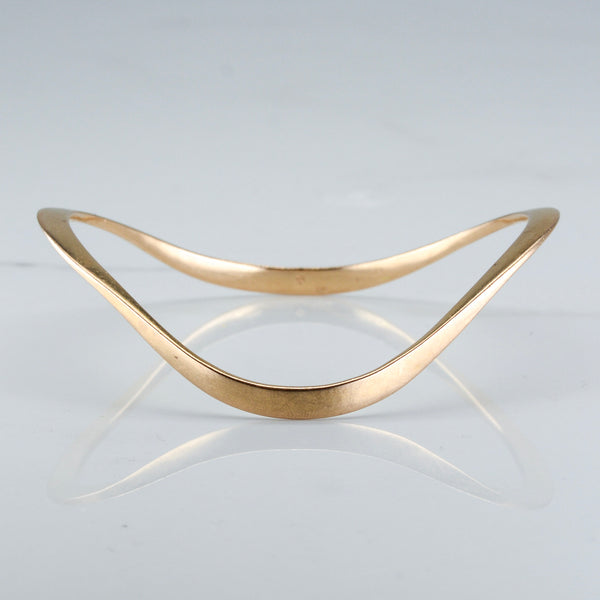 14k Yellow Gold Freeform Bangle | 8.5