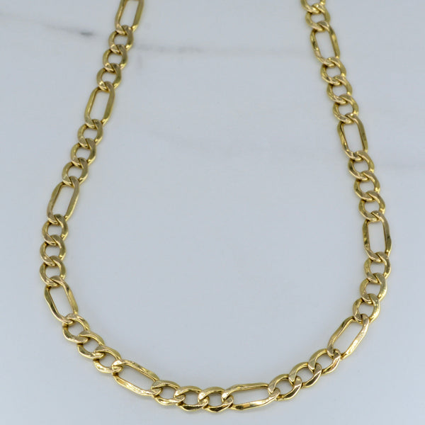 10k Yellow Gold Figaro Chain | 20