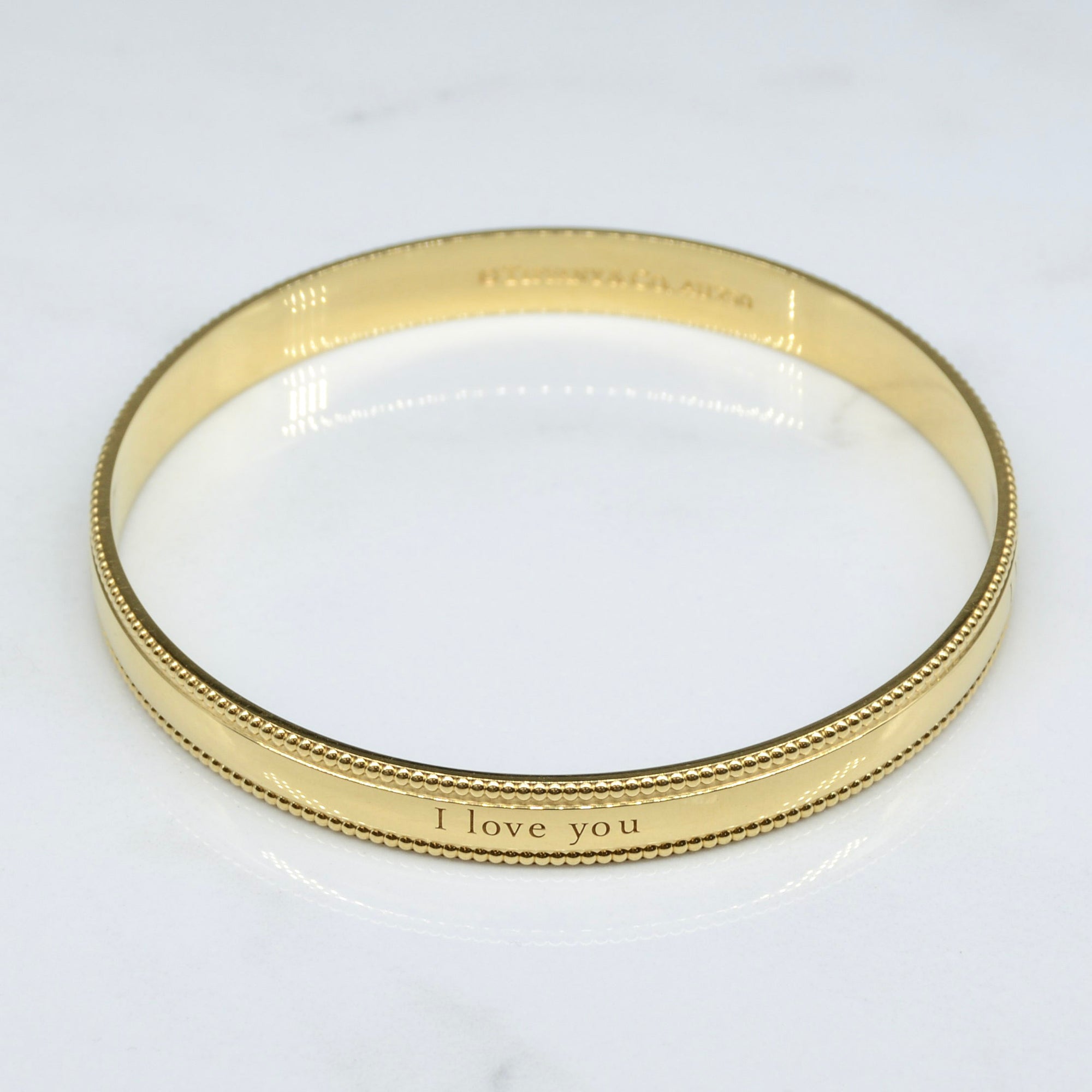 'Tiffany & Co.'  Engraved 'I Love You Bangle' | 7