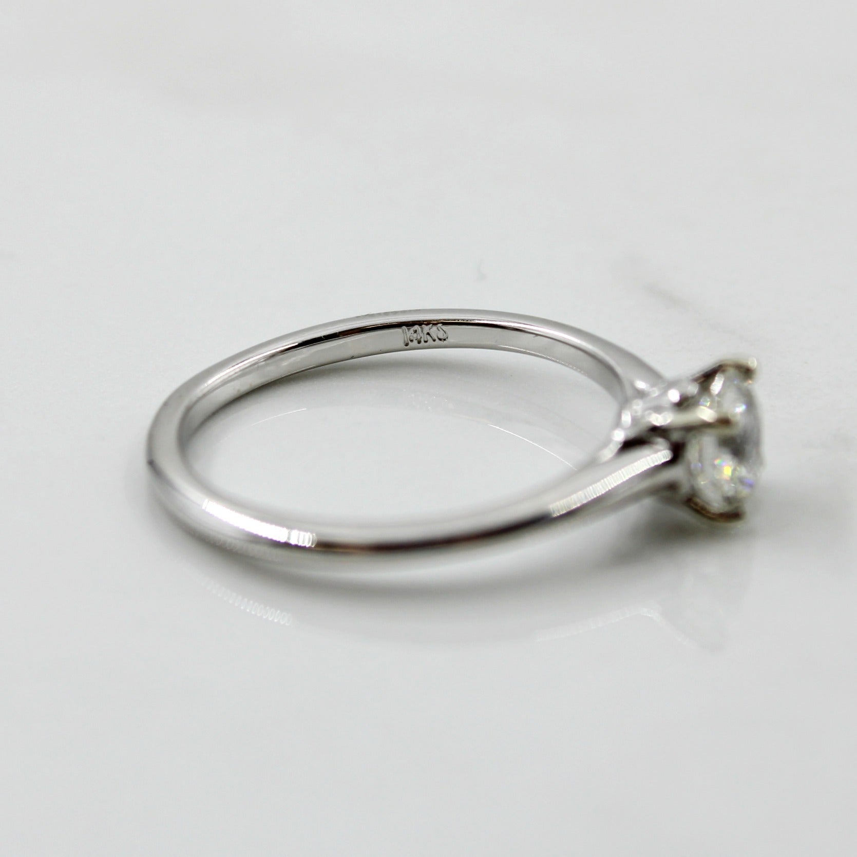 'Bespoke' Fleur De Lis Diamond Solitaire Engagement Ring | 0.70ct |