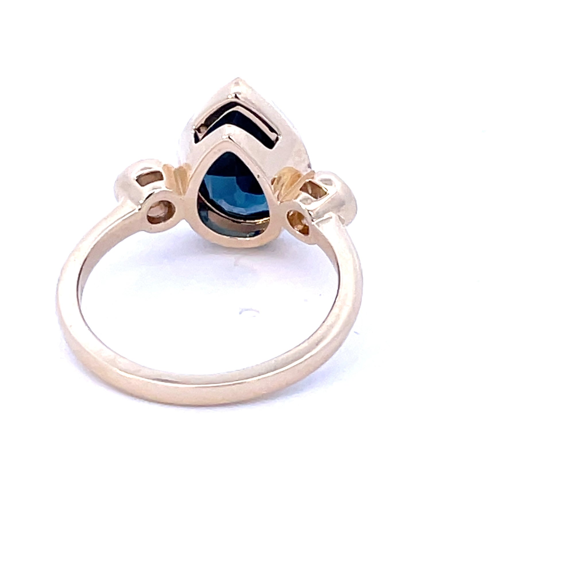 'Bespoke' London Blue Topaz & Diamond Engagement Ring | 3.95ct, 0.20ctw | SZ 7 |