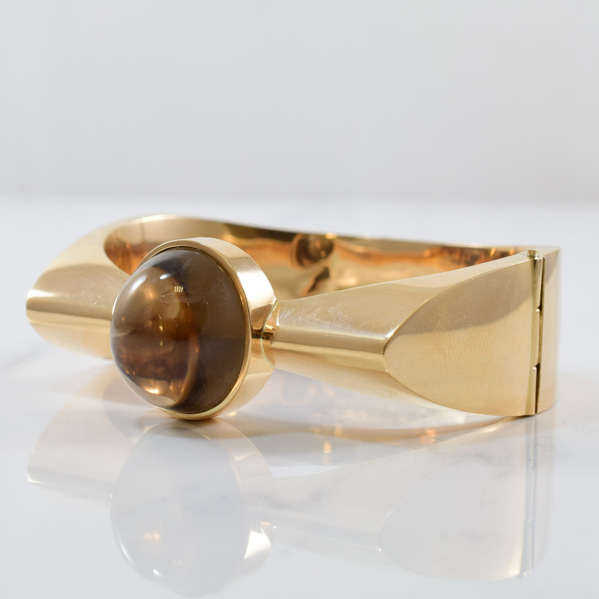 Chunky Smoky Quartz Bangle | 40.00ct | 6