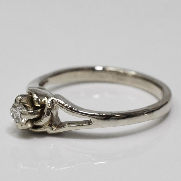 Split Shank Diamond Floral Ring | 0.13 ct, SZ 6.75 |