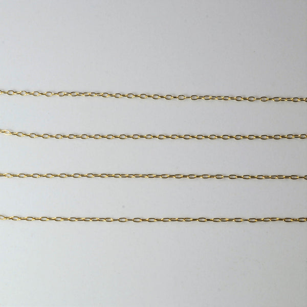 14k Yellow Gold Cable Chain | 20