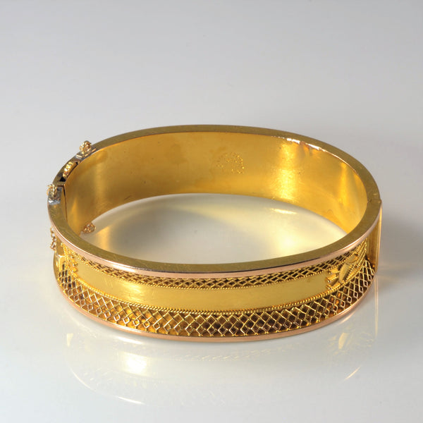 Edwardian Yellow Gold Cuff Bracelet | 7