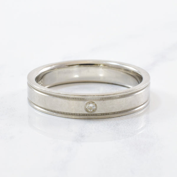 'Tiffany & Co.' Essential Double Milgrain Ring | 0.01ct | SZ 7.5 |