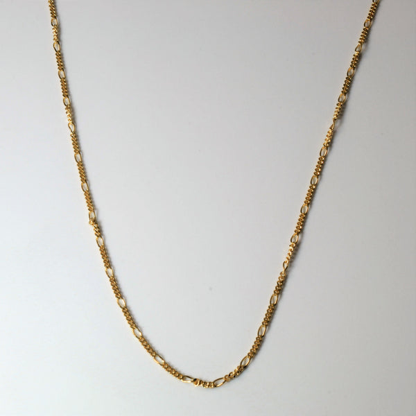 10k Yellow Gold Figaro Chain | 18