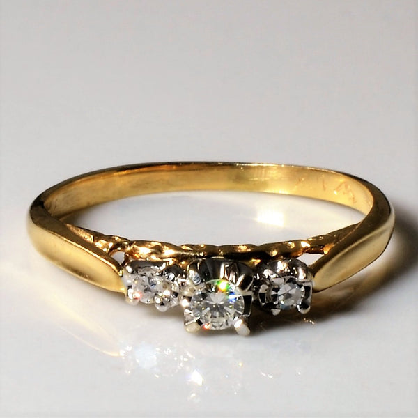 Three Stone Diamond Ring | 0.06ctw | SZ 4.25 |