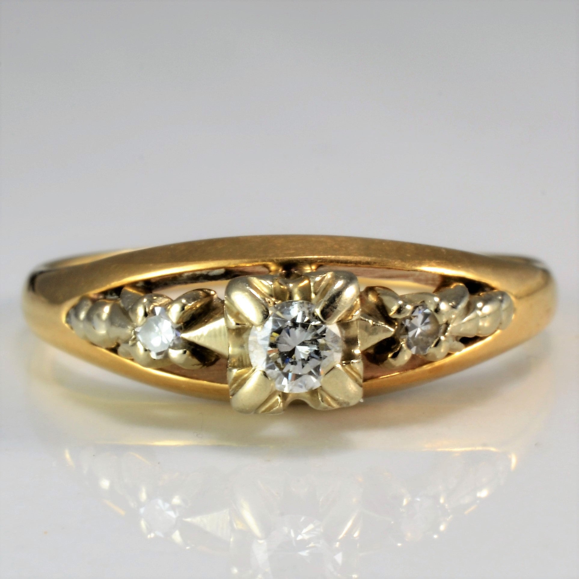 Simple Vintage Engagement Ring | 0.11 ctw, SZ 4.5 |