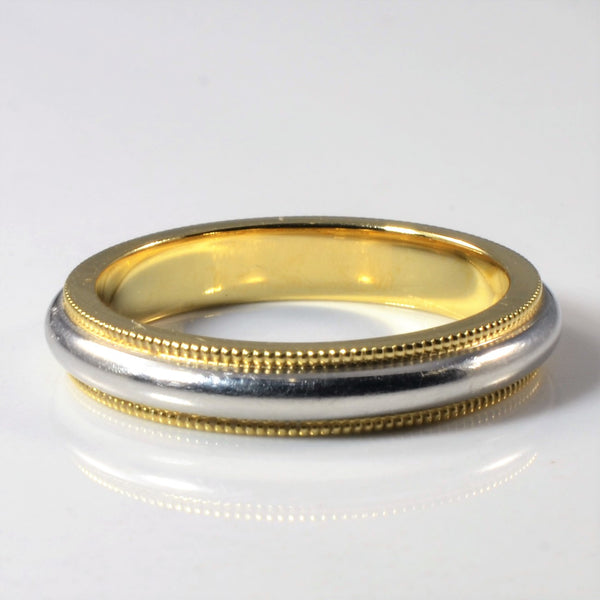 'Tiffany & Co.' Milgrain Gold & Platinum Band | SZ 6 |