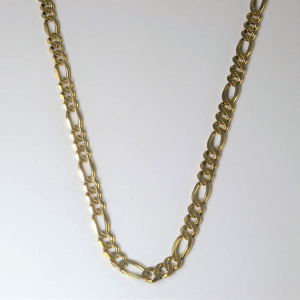 10k Yellow Gold Figaro Chain | 22