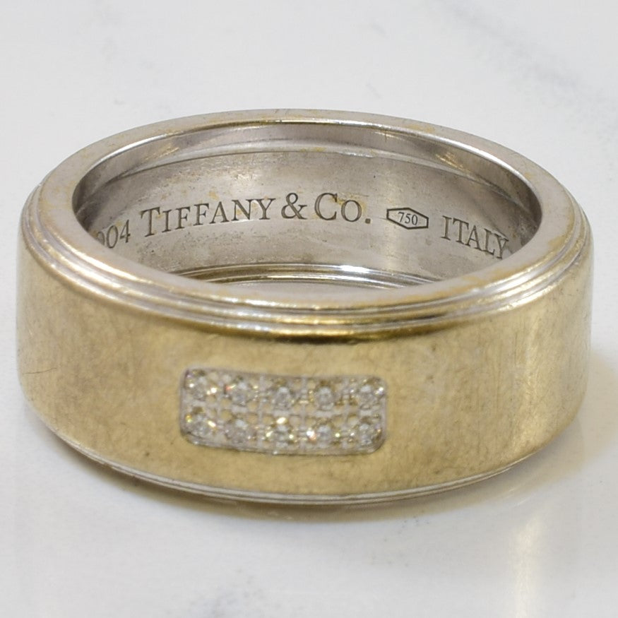'Tiffany & Co.' Pave Diamond Detailed Band | 0.05ctw | SZ 7 |