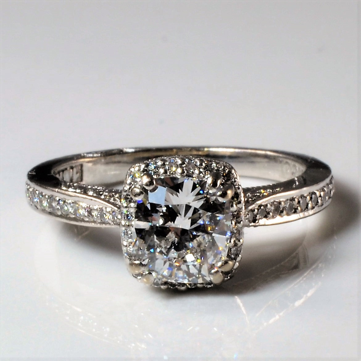 'Tacori' Cushion Cut Halo Diamond Engagement Ring | 1.31ctw | SZ 5 |