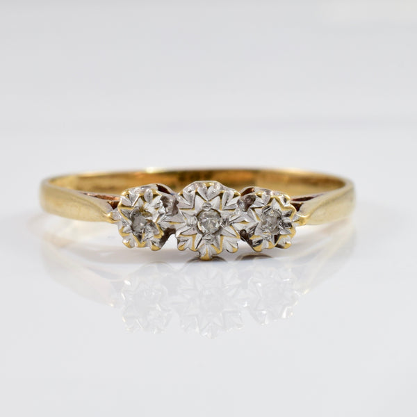 Three Stone Petite Diamond Ring | 0.02ctw | SZ 7 |