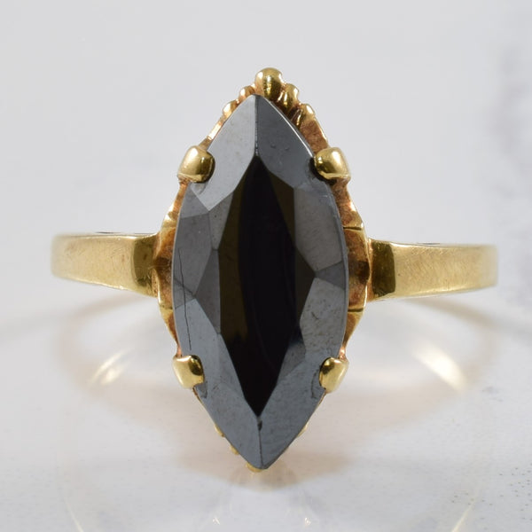 Marquise Hematite Ring | 3.20ct | SZ 7 |