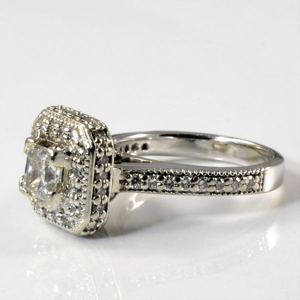 'Spence Diamonds' Cathedral Halo Diamond Engagement Ring | 1.74ctw | SZ 6 |