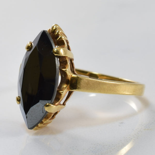 Marquise Hematite Ring | 3.20ct | SZ 7 |