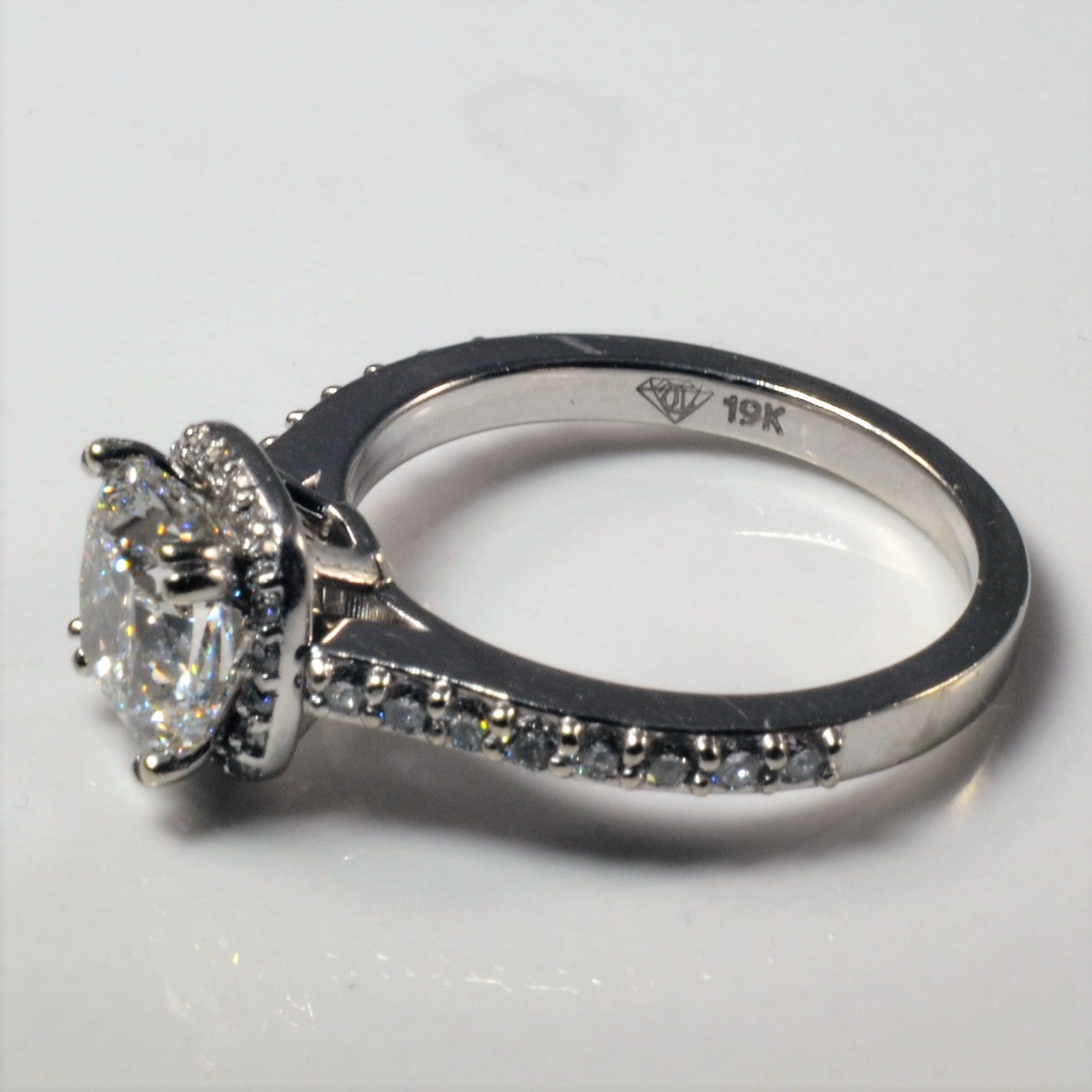 Cushion Diamond Halo Engagement Ring | 2.33ctw | SZ 6.5 |