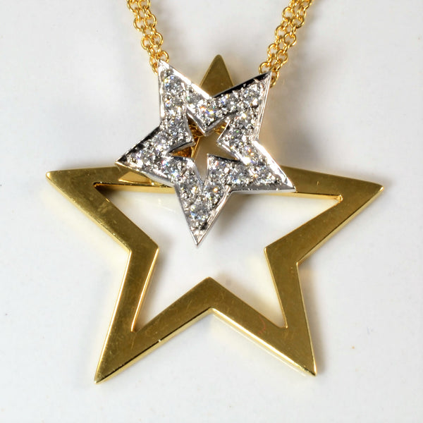 'Birks' Diamond Star Necklace | 0.26ctw | 18