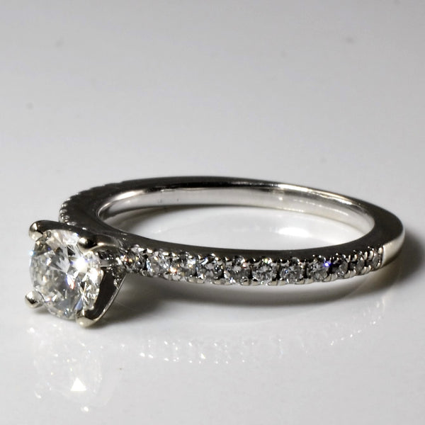 Pave Band Diamond Engagement Ring | 0.72ctw | SZ 5.5 |
